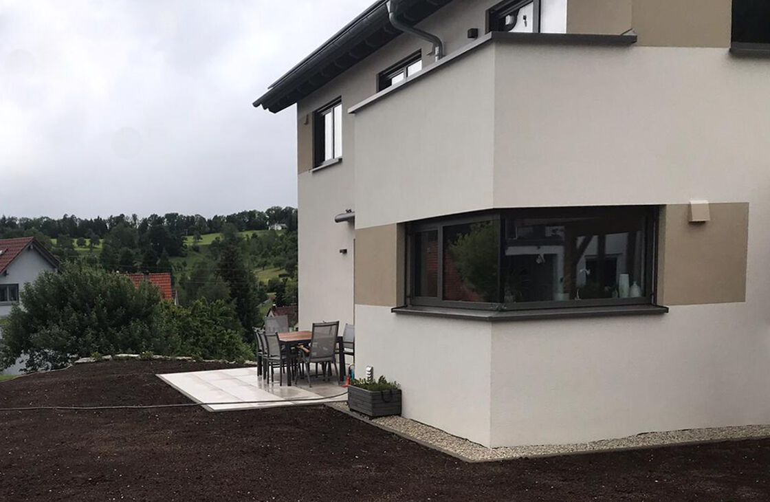 Domenico Agrusa kümmerte sich um den Aussenputz eines Einfamilienhaus.